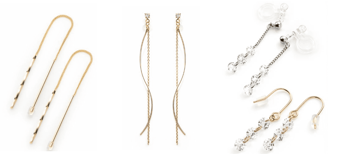 クリームドットのプチプラ揺れるピアス