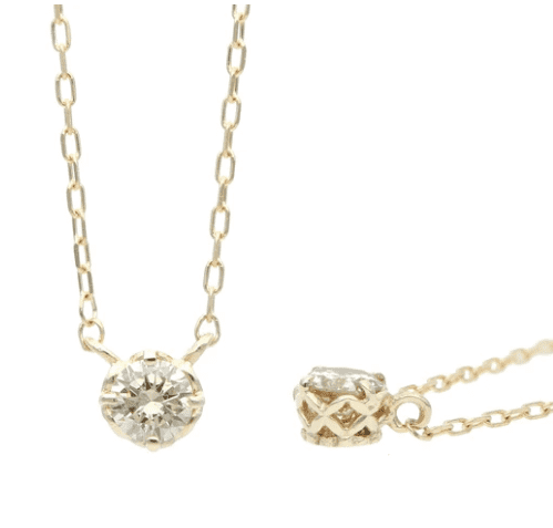 縁起の良い七宝のダイヤモンドネックレス